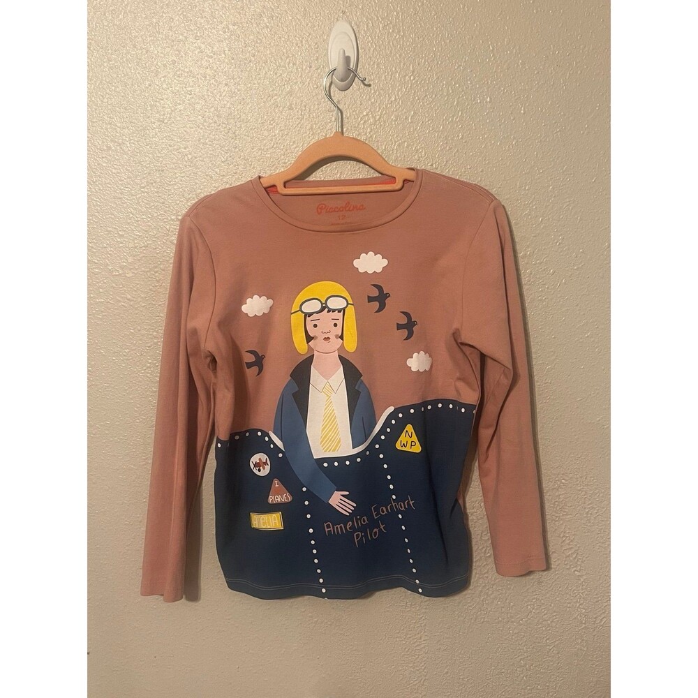 Piccolina Amelia Earhart SS Trailblazer Long Sleeve Tee Size 12